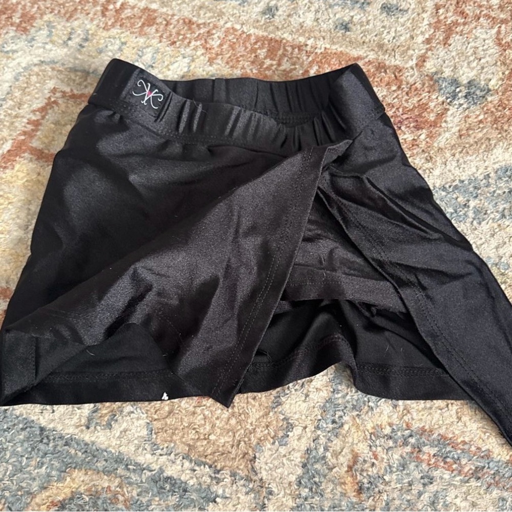 Elegant Black Kids Dance Skort